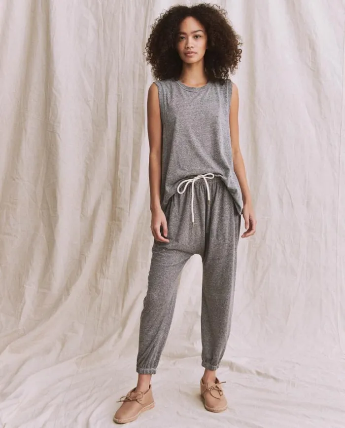 Bottoms Women039s The Great The Jersey Jogger Pant Heather Grey