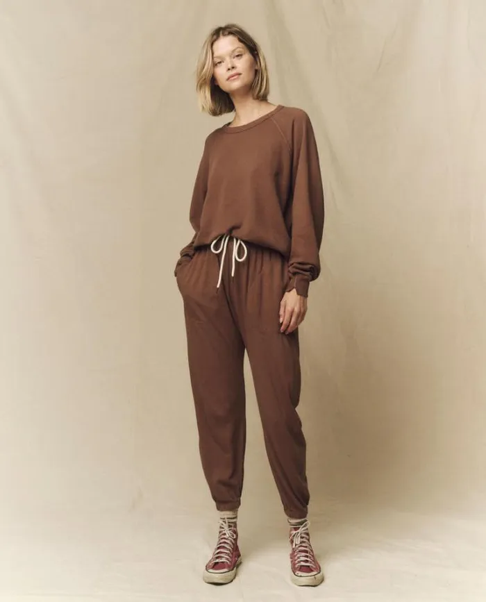 Bottoms Women039s The Great The Jersey Jogger Pant Hickory