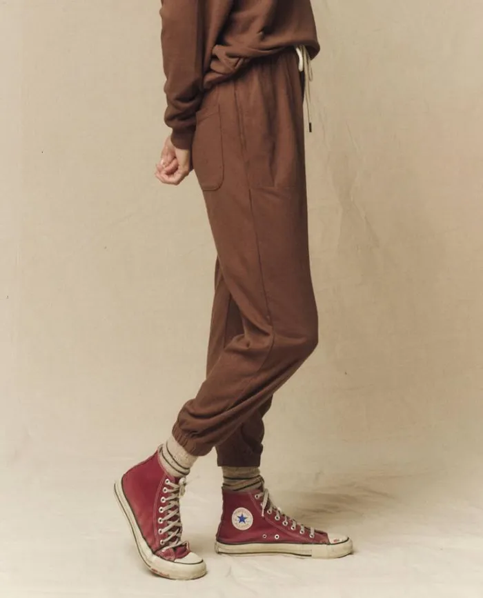 Bottoms Women039s The Great The Jersey Jogger Pant Hickory