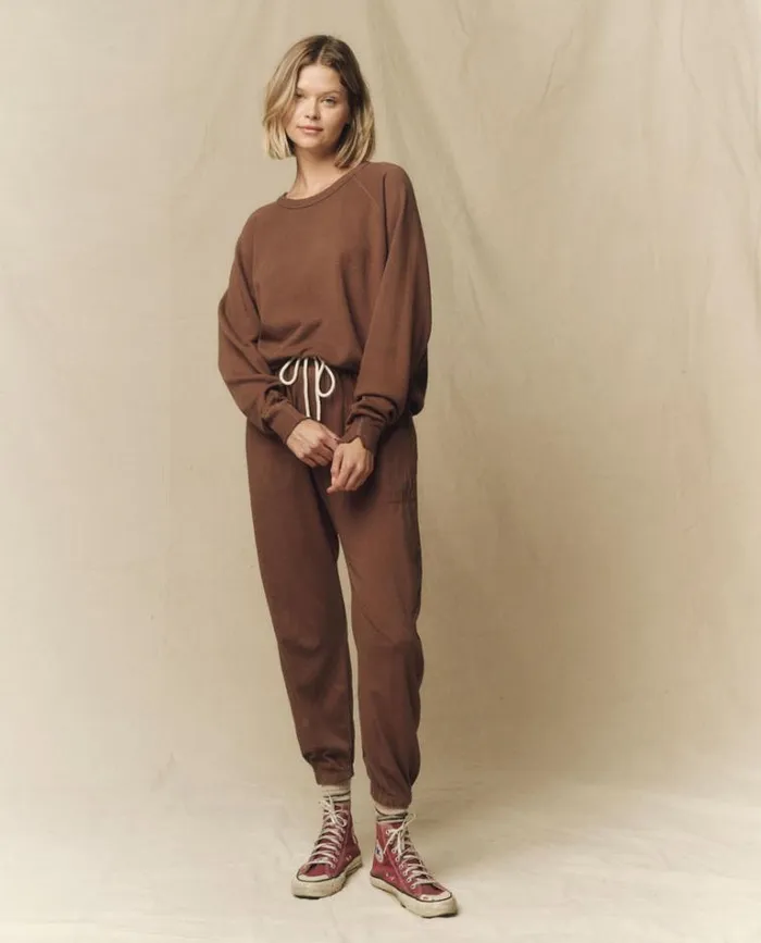 Bottoms Women039s The Great The Jersey Jogger Pant Hickory