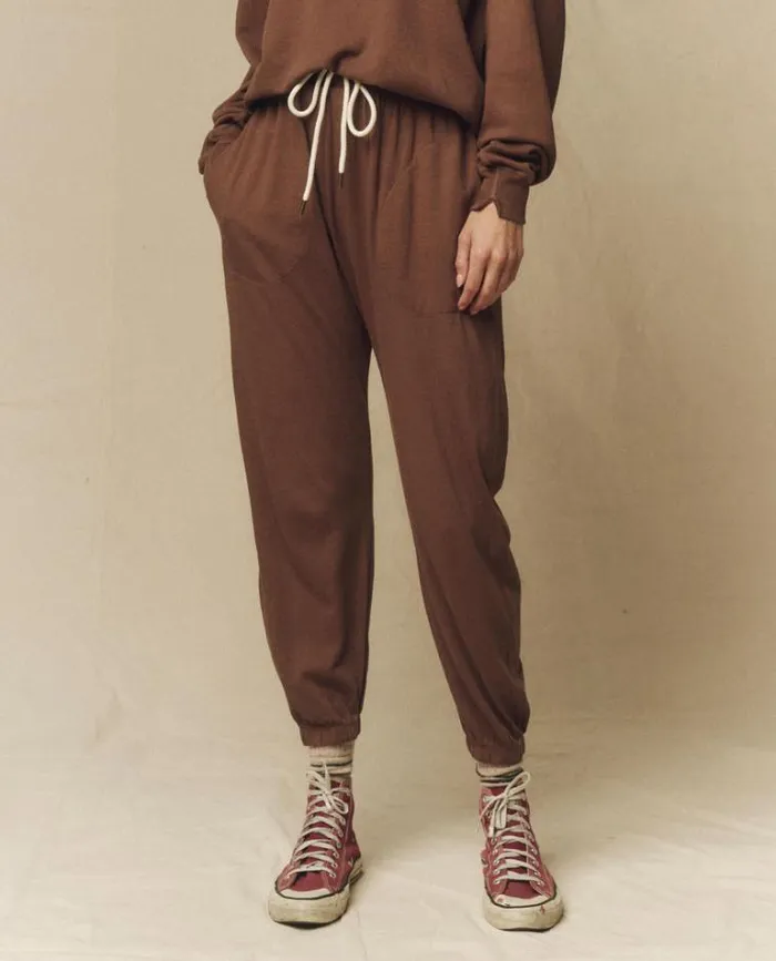 Bottoms Women039s The Great The Jersey Jogger Pant Hickory