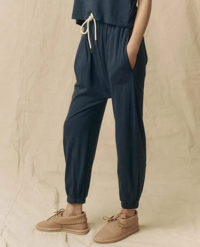 Bottoms Women039s The Great The Jersey Jogger Pant Nautical Navy