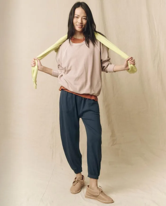 Bottoms Women039s The Great The Jersey Jogger Pant Nautical Navy