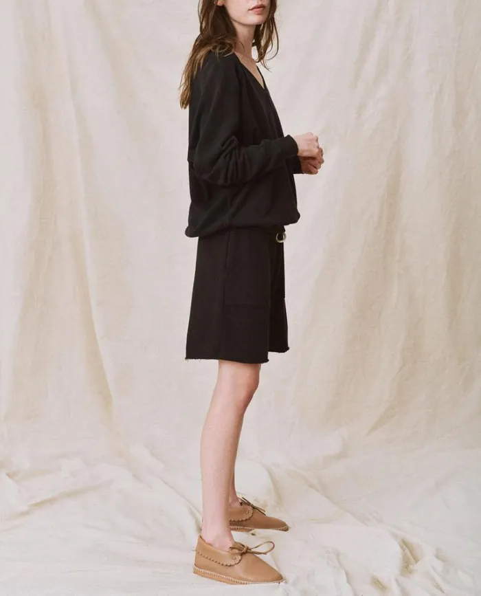 Bottoms Women039s The Great The Patch Pocket Sweat Short Almost Black