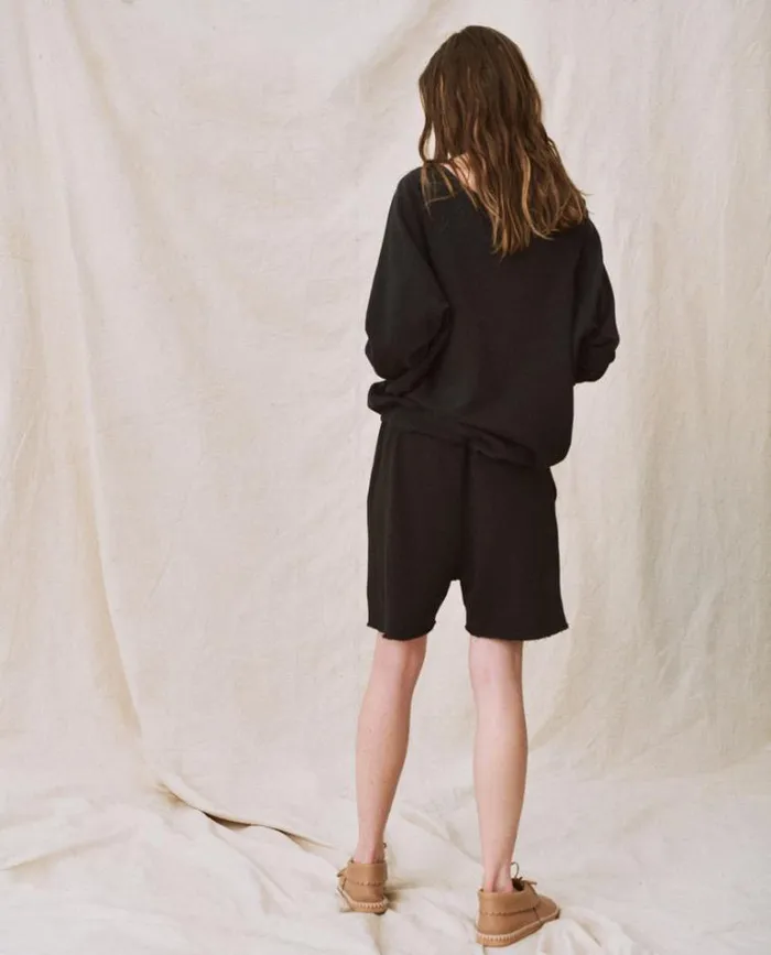 Bottoms Women039s The Great The Patch Pocket Sweat Short Almost Black