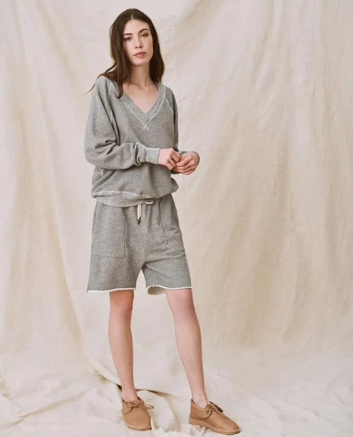 Bottoms Women039s The Great The Patch Pocket Sweat Short Varsity Grey