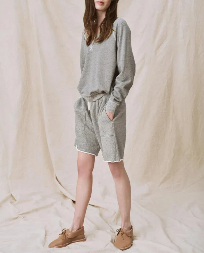Bottoms Women039s The Great The Patch Pocket Sweat Short Varsity Grey