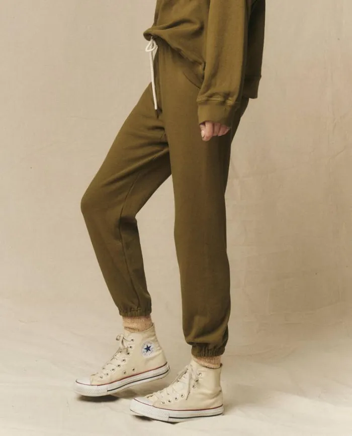 Bottoms Women039s The Great The Stadium Sweatpant Fir Green