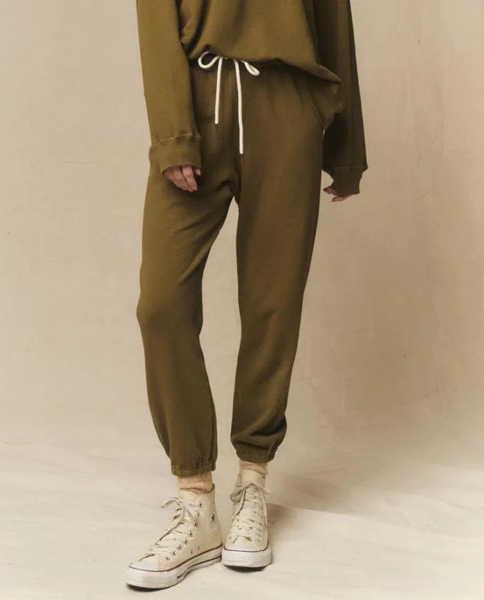 Bottoms Women039s The Great The Stadium Sweatpant Fir Green