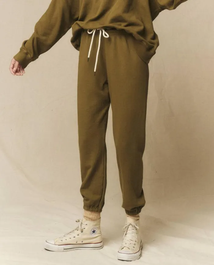 Bottoms Women039s The Great The Stadium Sweatpant Fir Green