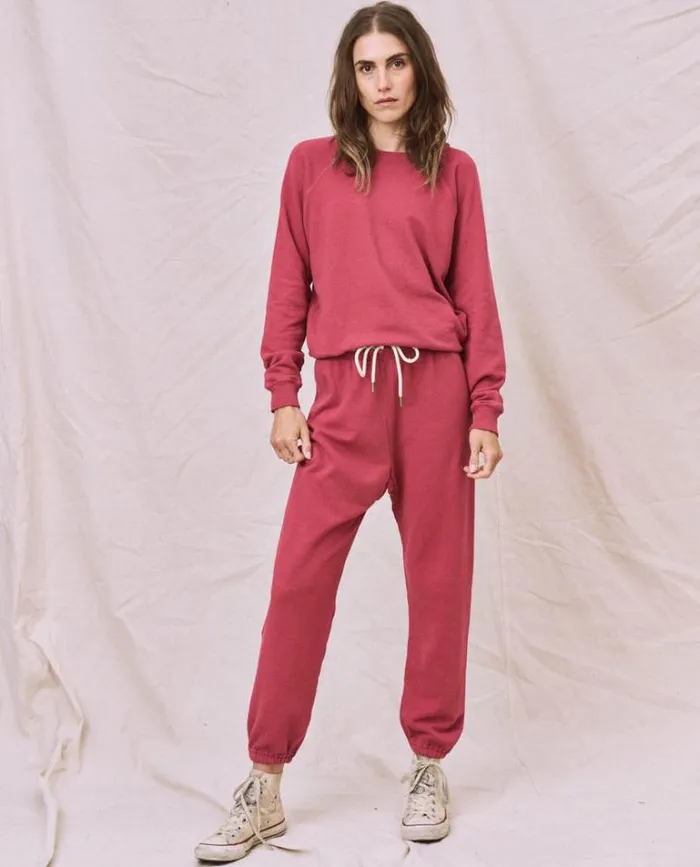 Bottoms Women039s The Great The Stadium Sweatpant Sweet Plum