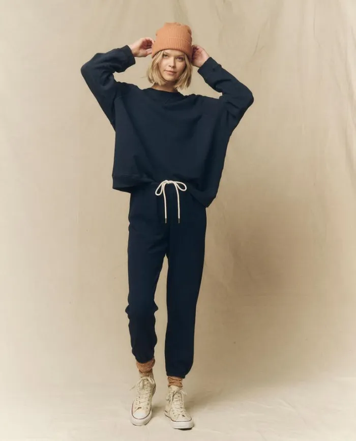 Bottoms Women039s The Great The Stadium Sweatpant True Navy