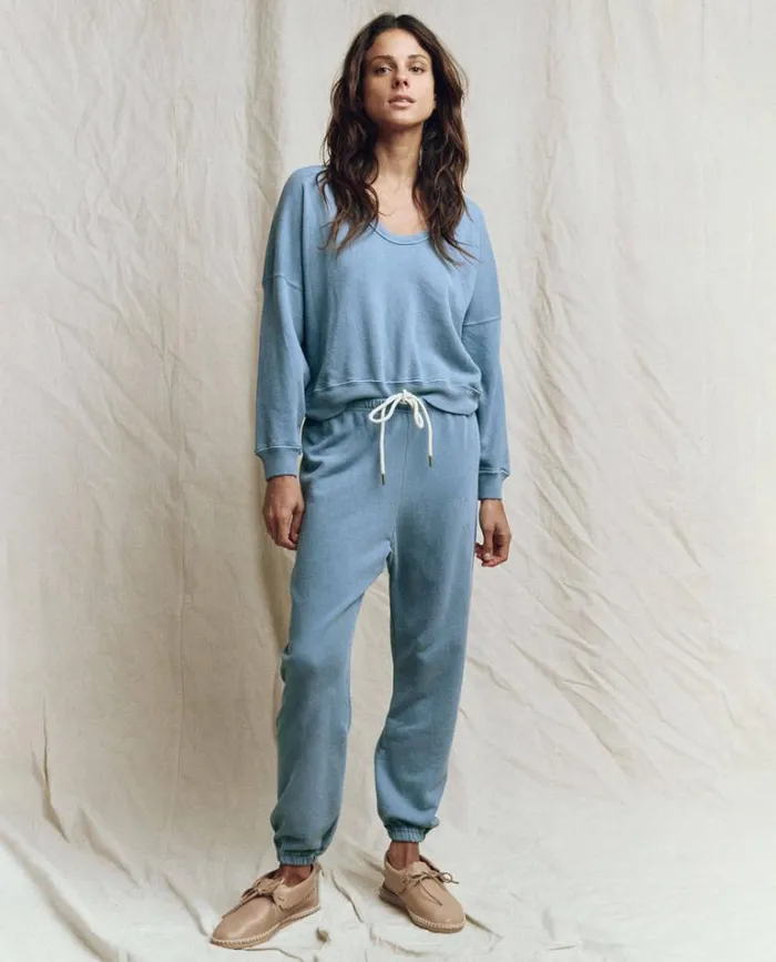 Bottoms Women039s The Great The Stadium Sweatpant Vintage Cornflower