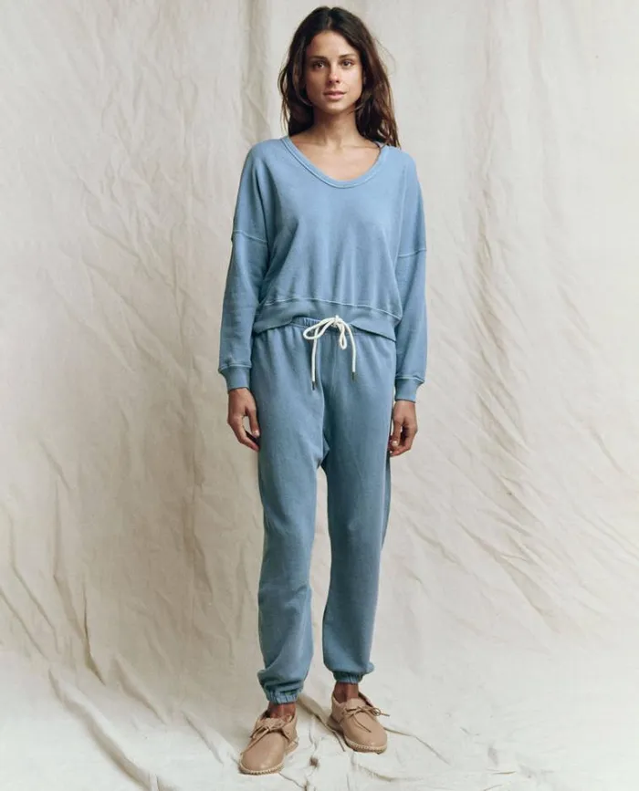 Bottoms Women039s The Great The Stadium Sweatpant Vintage Cornflower