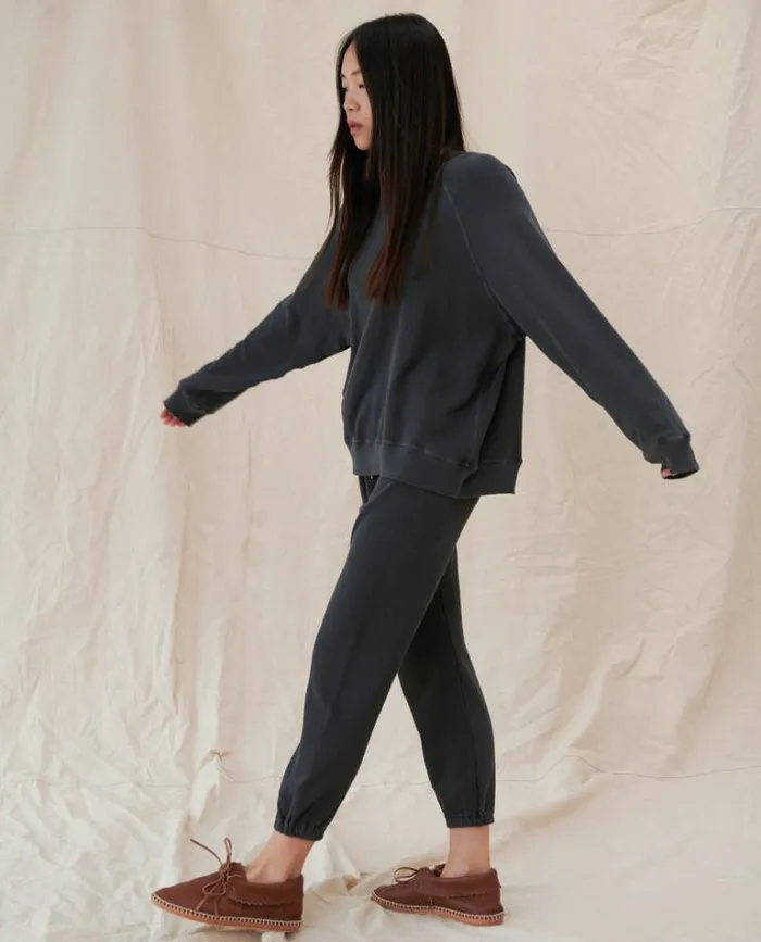 Bottoms Women039s The Great The Stadium Sweatpant Washed Black
