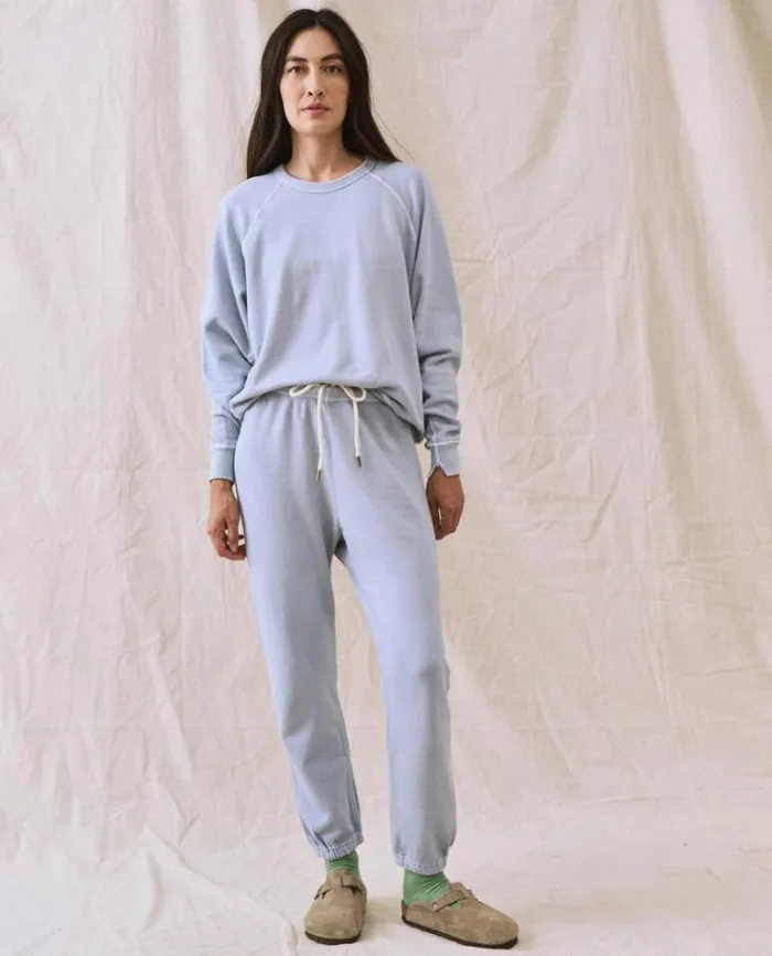 Bottoms Women039s The Great The Stadium Sweatpant Whisper Blue