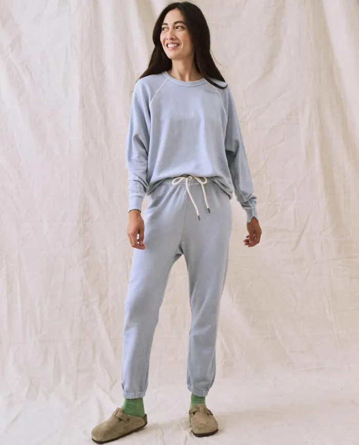 Bottoms Women039s The Great The Stadium Sweatpant Whisper Blue