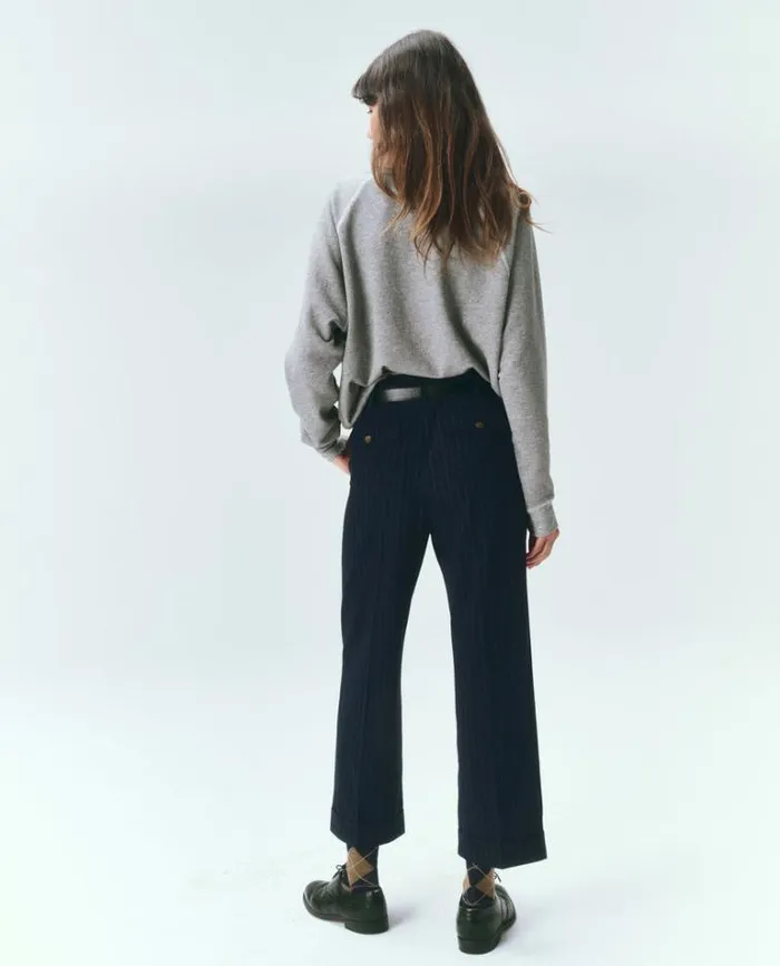 Bottoms Women039s The Great The Tradesman Pant Navy Pin Stripe