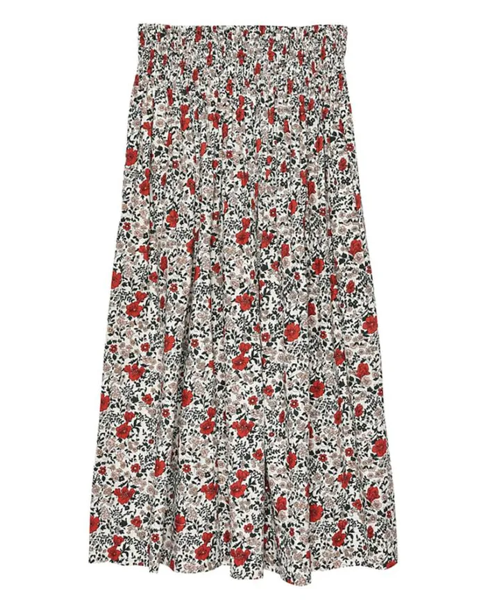 Bottoms Women039s The Great The Viola Skirt Cream Mesa Floral