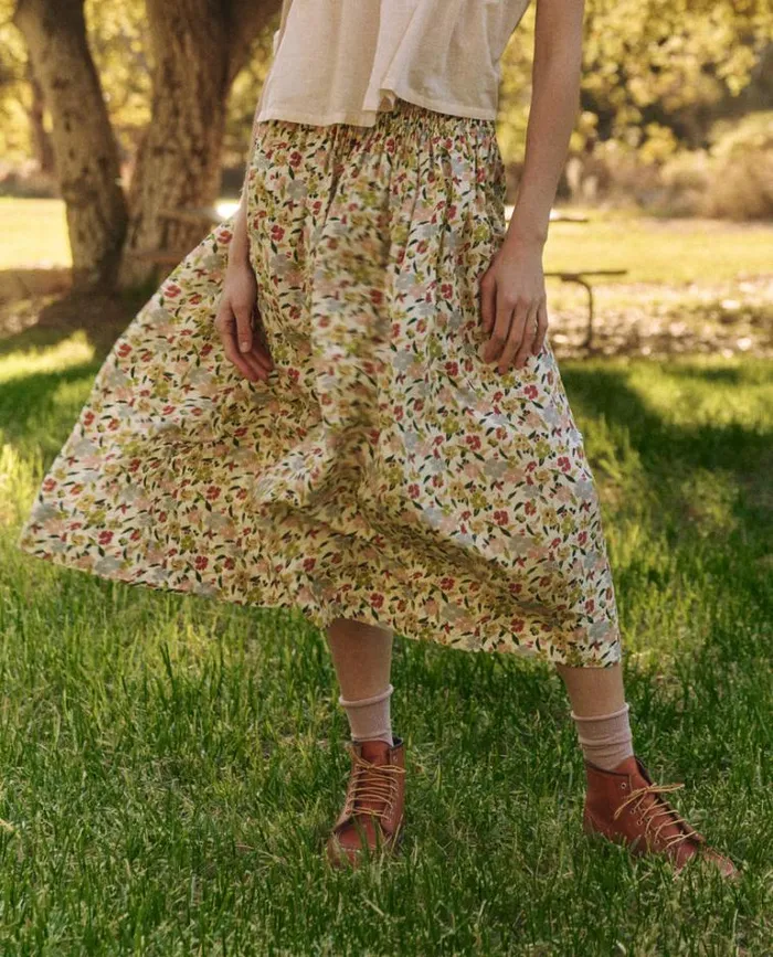 Bottoms Women039s The Great The Viola Skirt Floating Petals Floral