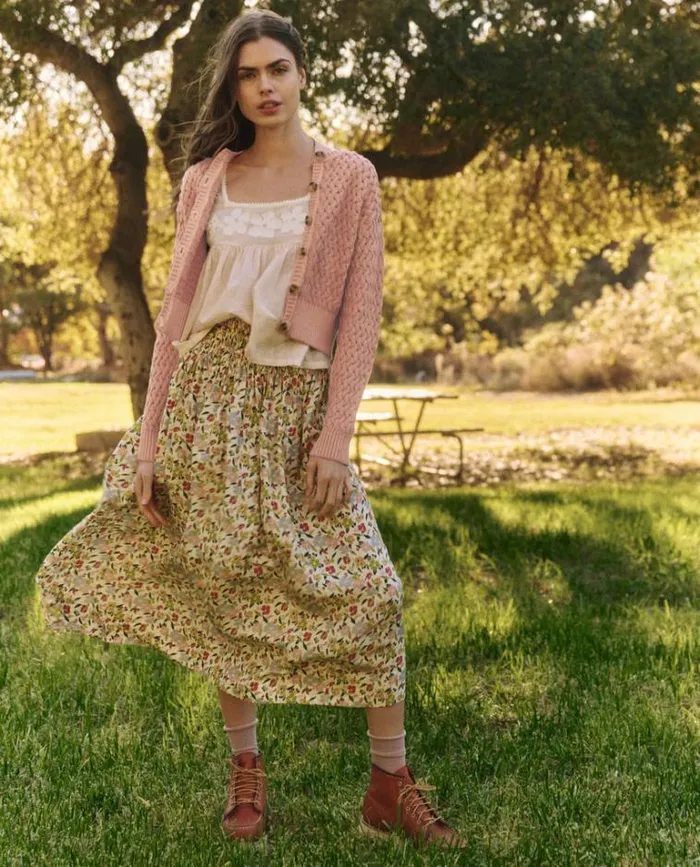 Bottoms Women039s The Great The Viola Skirt Floating Petals Floral