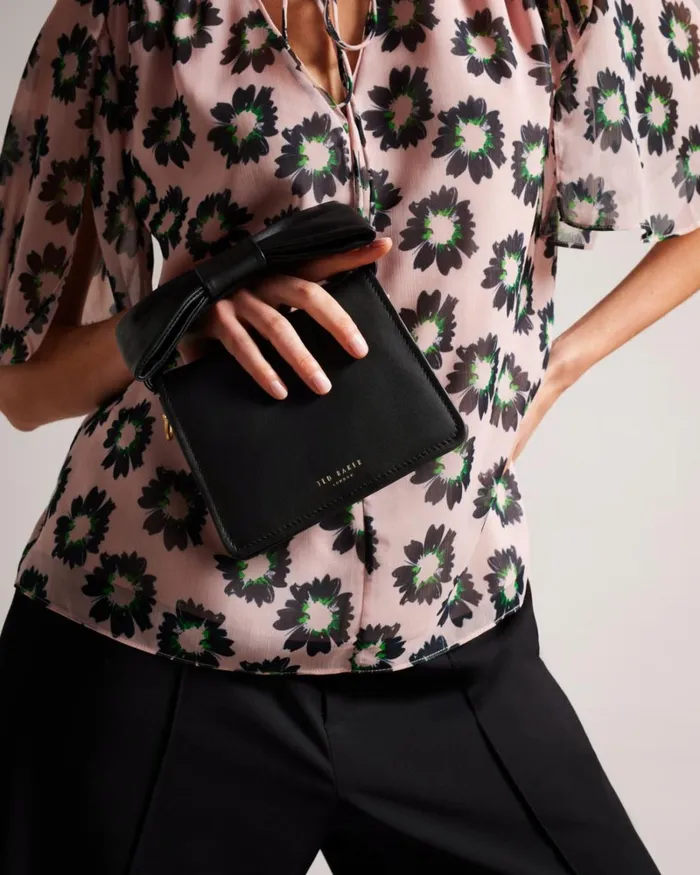 Bow Detail Mini Cross Body Bag Black Women Ted Baker Bags