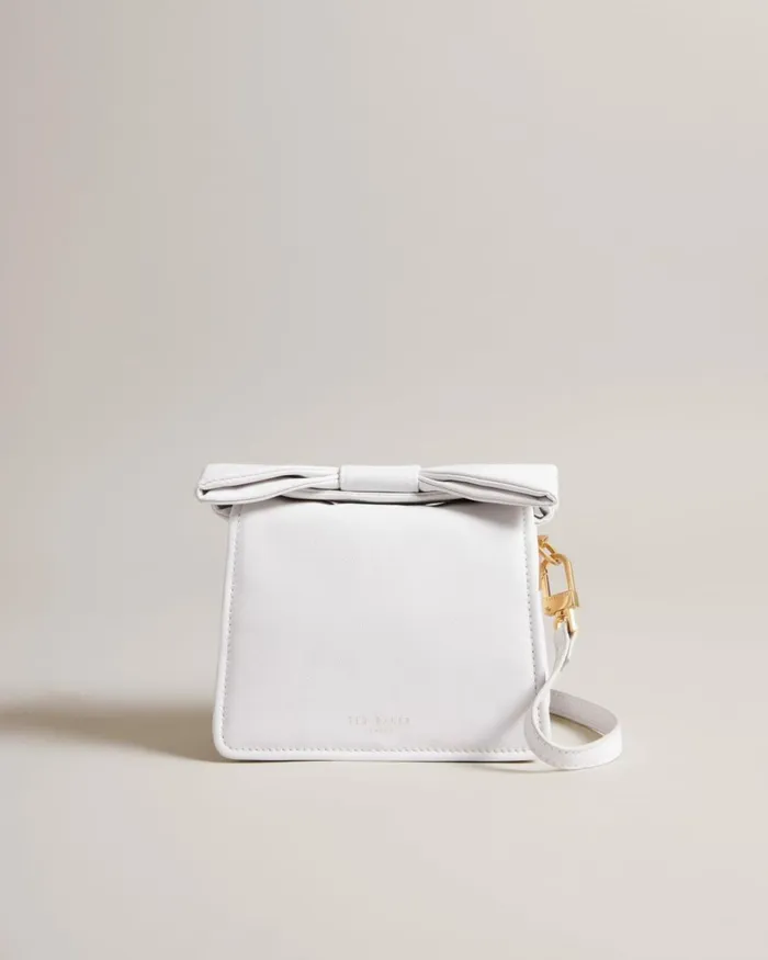 Bow Detail Mini Cross Body Bag White Women Ted Baker Bags