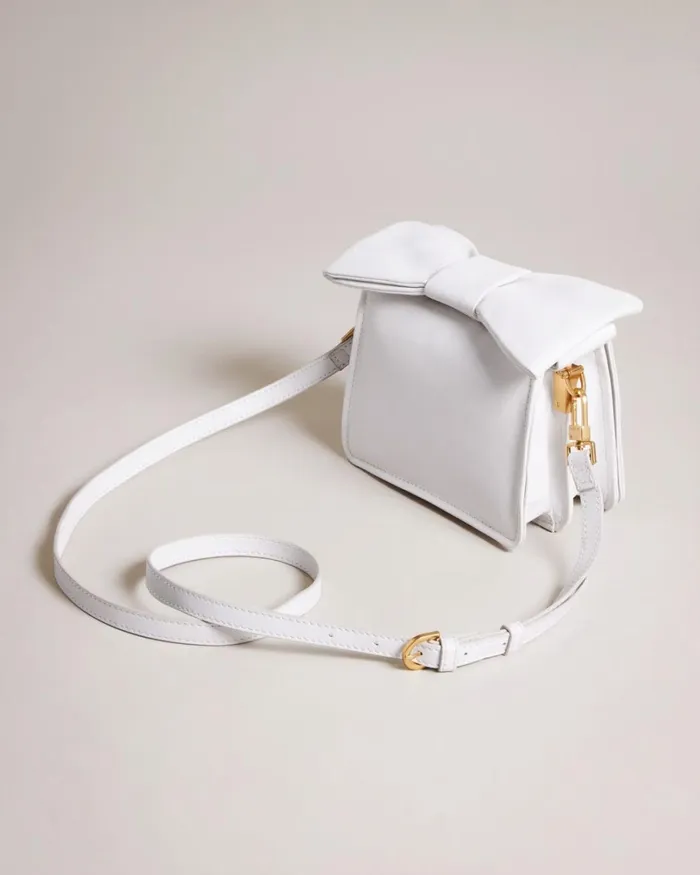 Bow Detail Mini Cross Body Bag White Women Ted Baker Bags