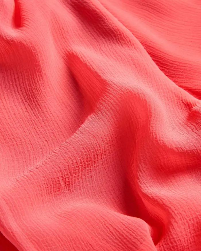 Boxy Top With Puff Sleeves Coral Women Ted Baker Clothing
