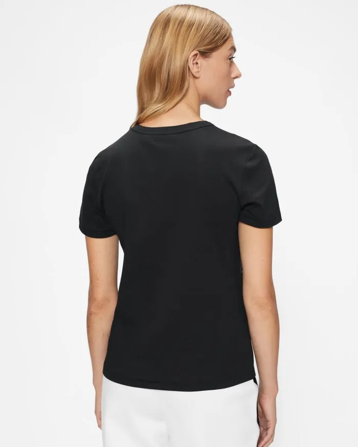 Branded Foil Cotton Tshirt Black Women Ted Baker Tops and TShirts Branded Foil Cotton Tshirt Black Women Ted Baker Tops and TShirts