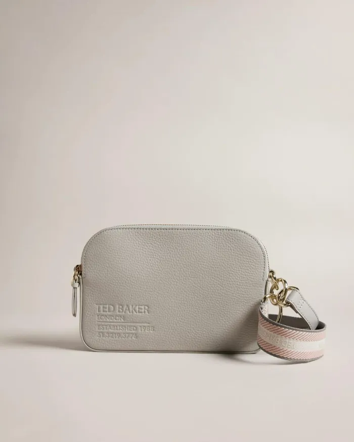 Branded Webbing Camera Bag Light Gray Women Ted Baker Bags