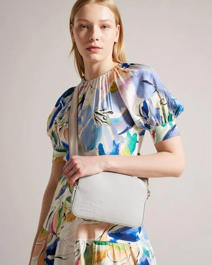 Branded Webbing Camera Bag Light Gray Women Ted Baker Bags