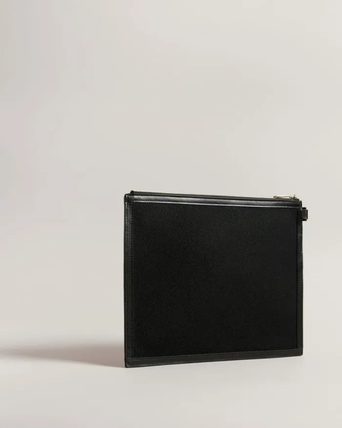 Branded Webbing Canvas Pouch Black Women Ted Baker Bags