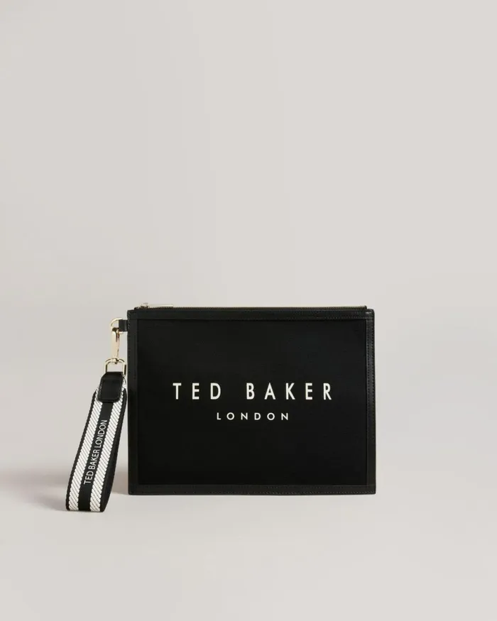 Branded Webbing Canvas Pouch Black Women Ted Baker Bags Branded Webbing Canvas Pouch Black Women Ted Baker Bags
