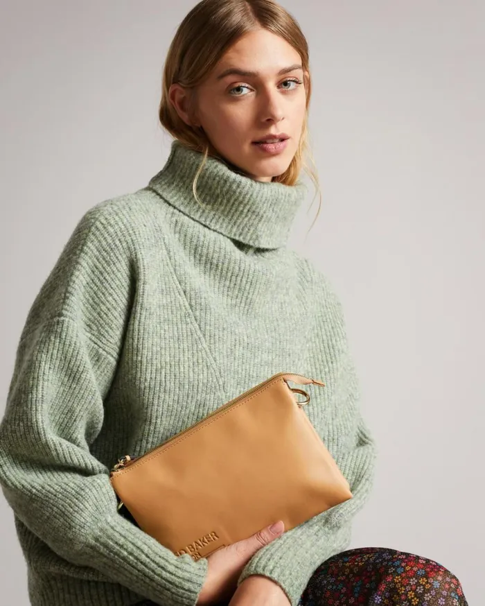 Branded Webbing Cross Body Camel Women Ted Baker Bags