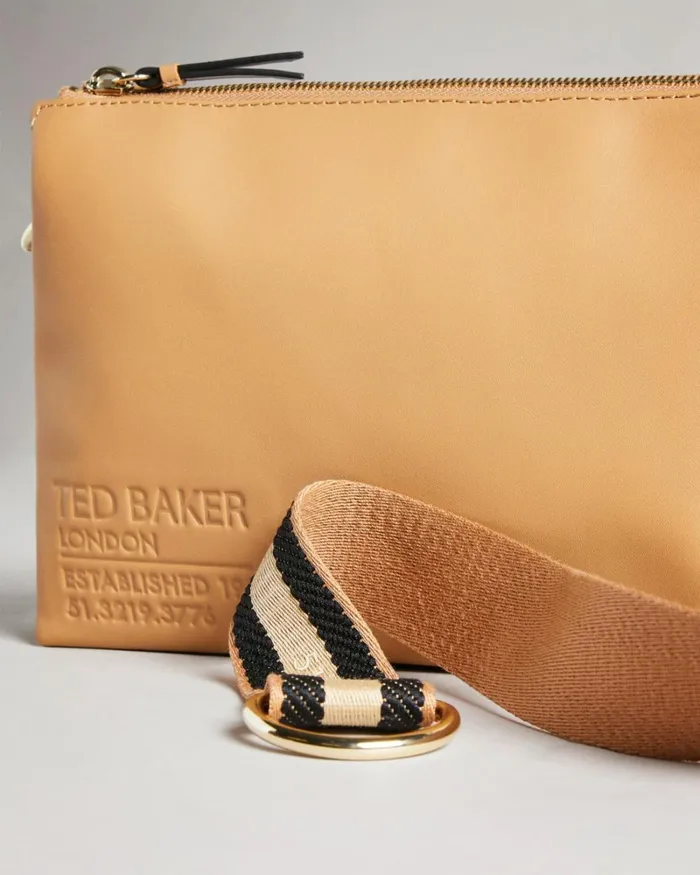 Branded Webbing Cross Body Camel Women Ted Baker Bags