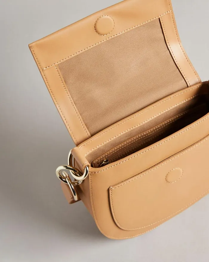 Branded Webbing Satchel Cross Body Bag Camel Women Ted Baker Bags