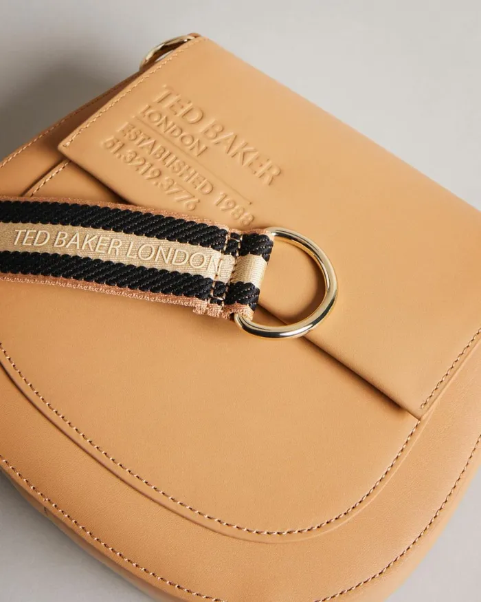 Branded Webbing Satchel Cross Body Bag Camel Women Ted Baker Bags