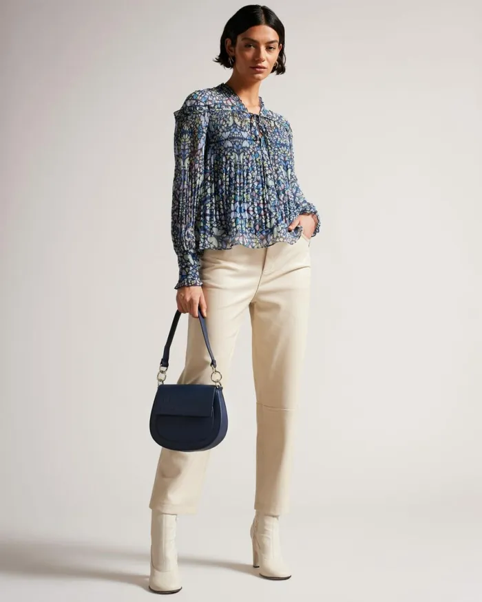 Branded Webbing Satchel Cross Body Bag Navy Women Ted Baker Bags