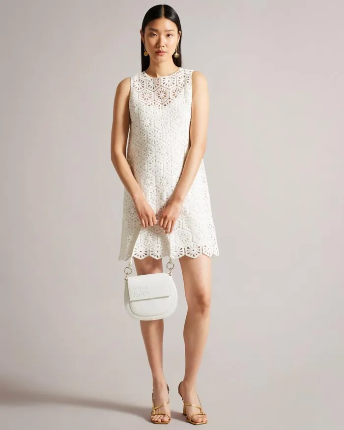 Branded Webbing Satchel Crossbody Bag Ecru Women Ted Baker Bags