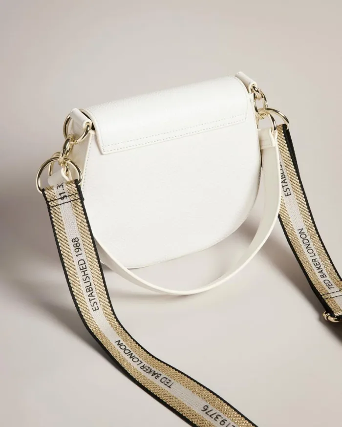 Branded Webbing Satchel Crossbody Bag Ecru Women Ted Baker Bags