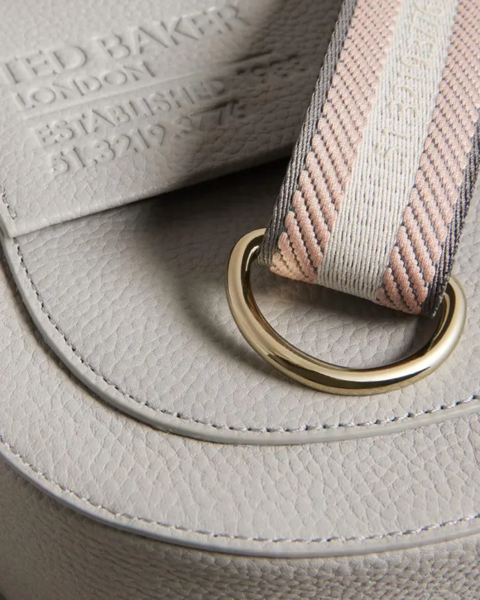 Branded Webbing Satchel Crossbody Bag Light Gray Women Ted Baker Bags