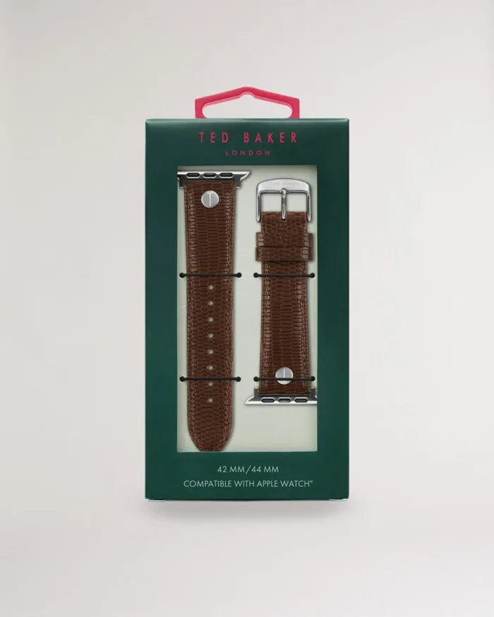 Brown Leather Apple Watch Strap Brown Men Ted Baker Watches and Jewelry