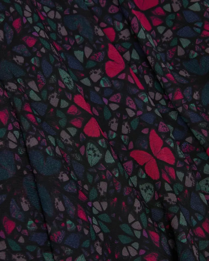 Butterfly Print Aline Midi Dress Black Women Ted Baker Clothing Butterfly Print Aline Midi Dress Black Women Ted Baker Clothing