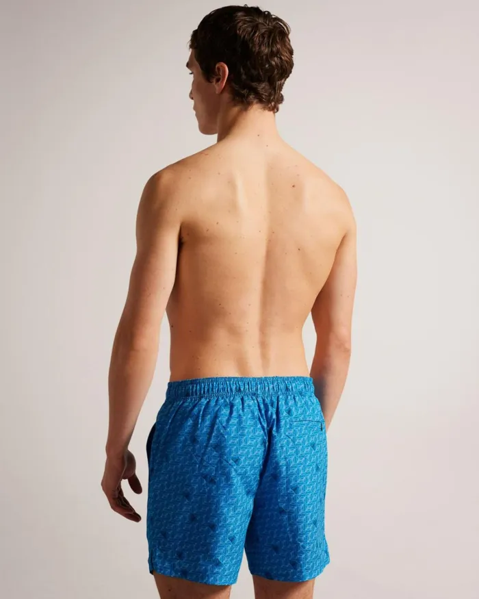 Butterfly Print Swim Shorts Blue Men Ted Baker Clothing