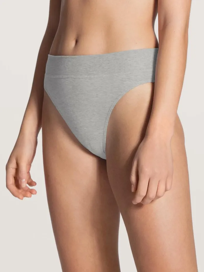CALIDA Bottoms Brief With Soft Waistband In Double Pack High Waist Stone Melange 8211 Women