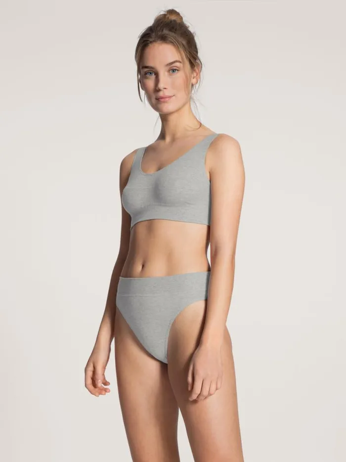 CALIDA Bottoms Brief With Soft Waistband In Double Pack High Waist Stone Melange 8211 Women