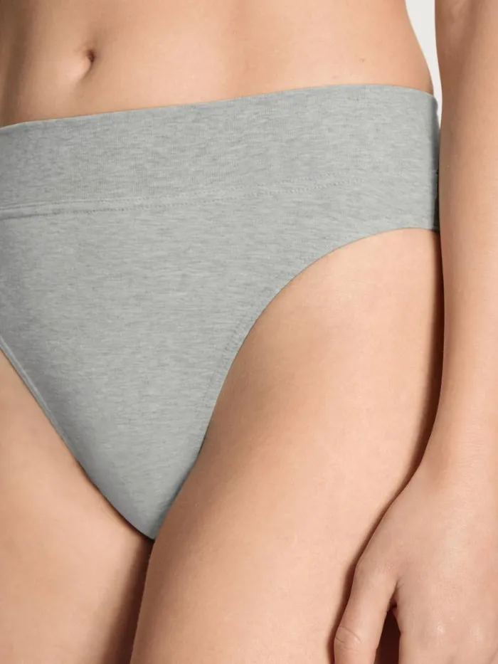 CALIDA Bottoms Brief With Soft Waistband In Double Pack High Waist Stone Melange 8211 Women