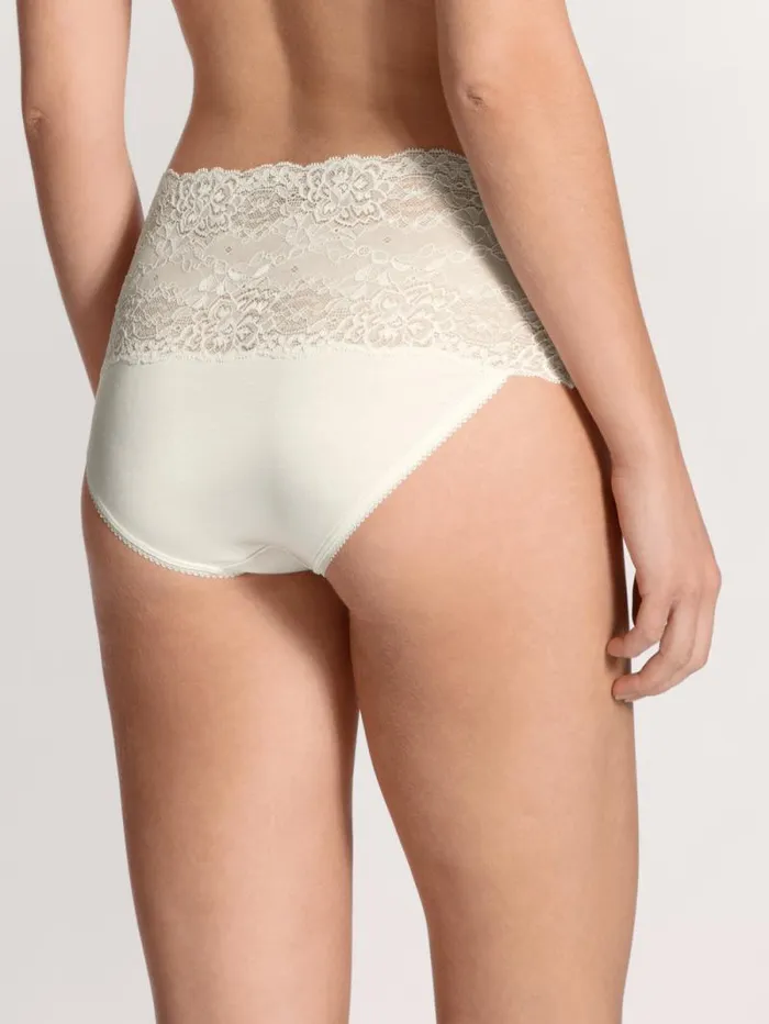 CALIDA Bottoms Highwaisted Briefs With Lace Waistband Alabaster Crme 8211 Women CALIDA Bottoms Highwaisted Briefs With Lace Waistband Alabaster Crme 8211 Women