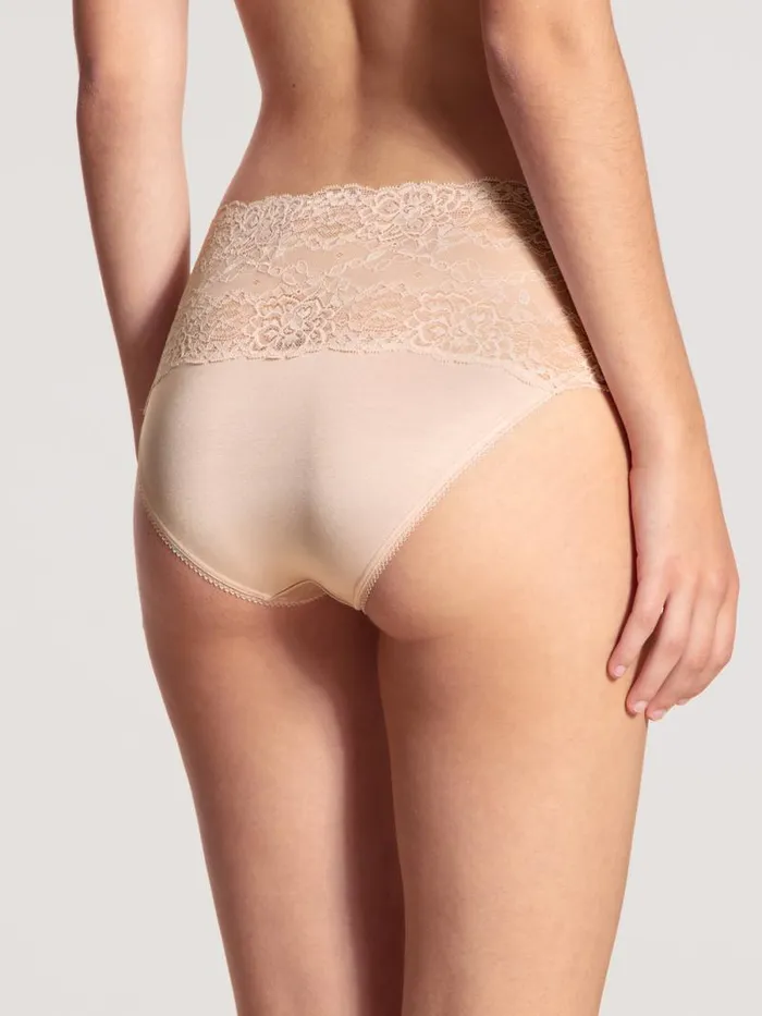 CALIDA Bottoms Highwaisted Briefs With Lace Waistband Lace Parfait Pink 8211 Women